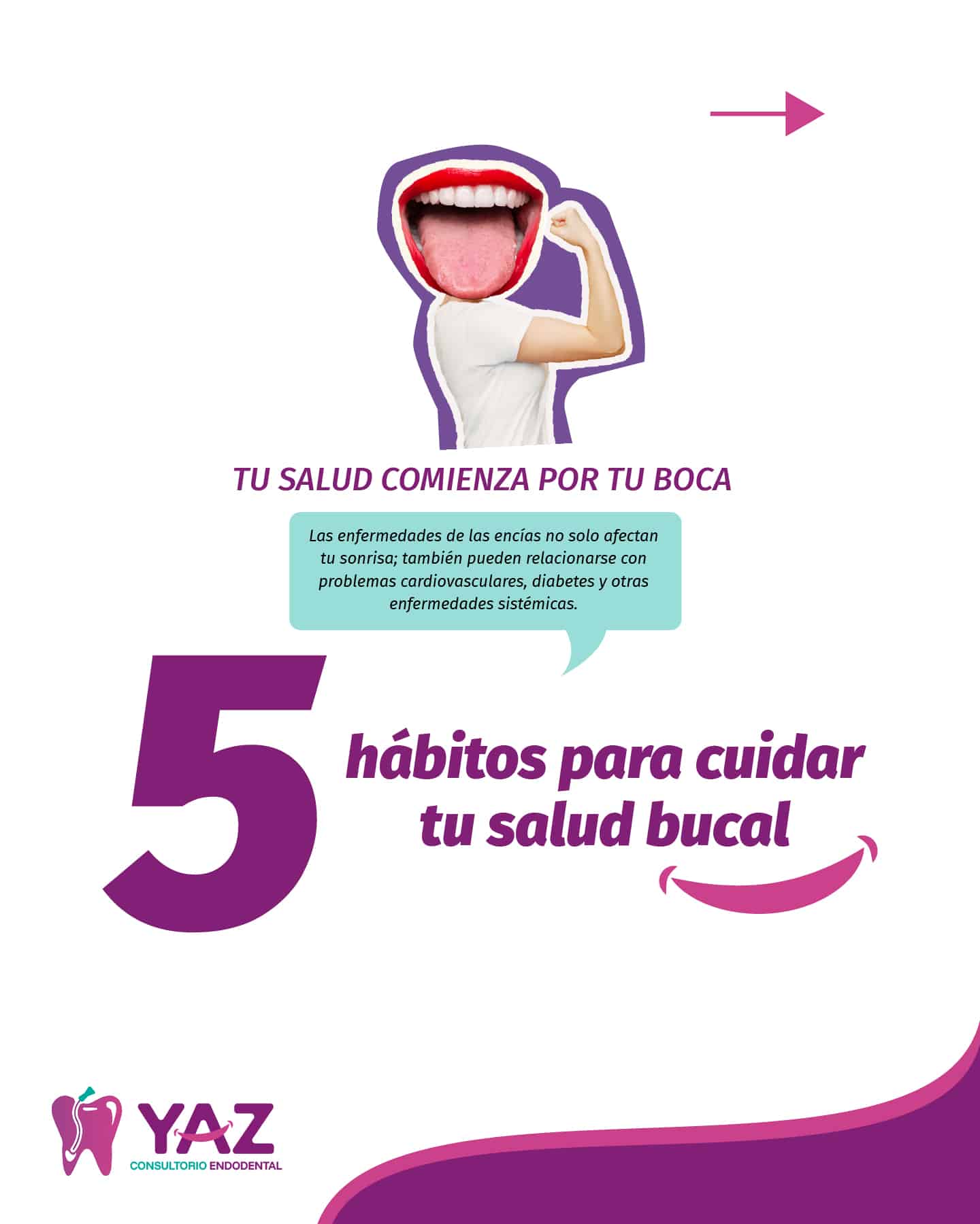 5 hábitos de salud bucal Yaz Endodental Cosultorio Colonia Estrella CMDX